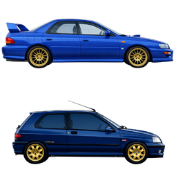 duo subaru gt2000 & Clio williams